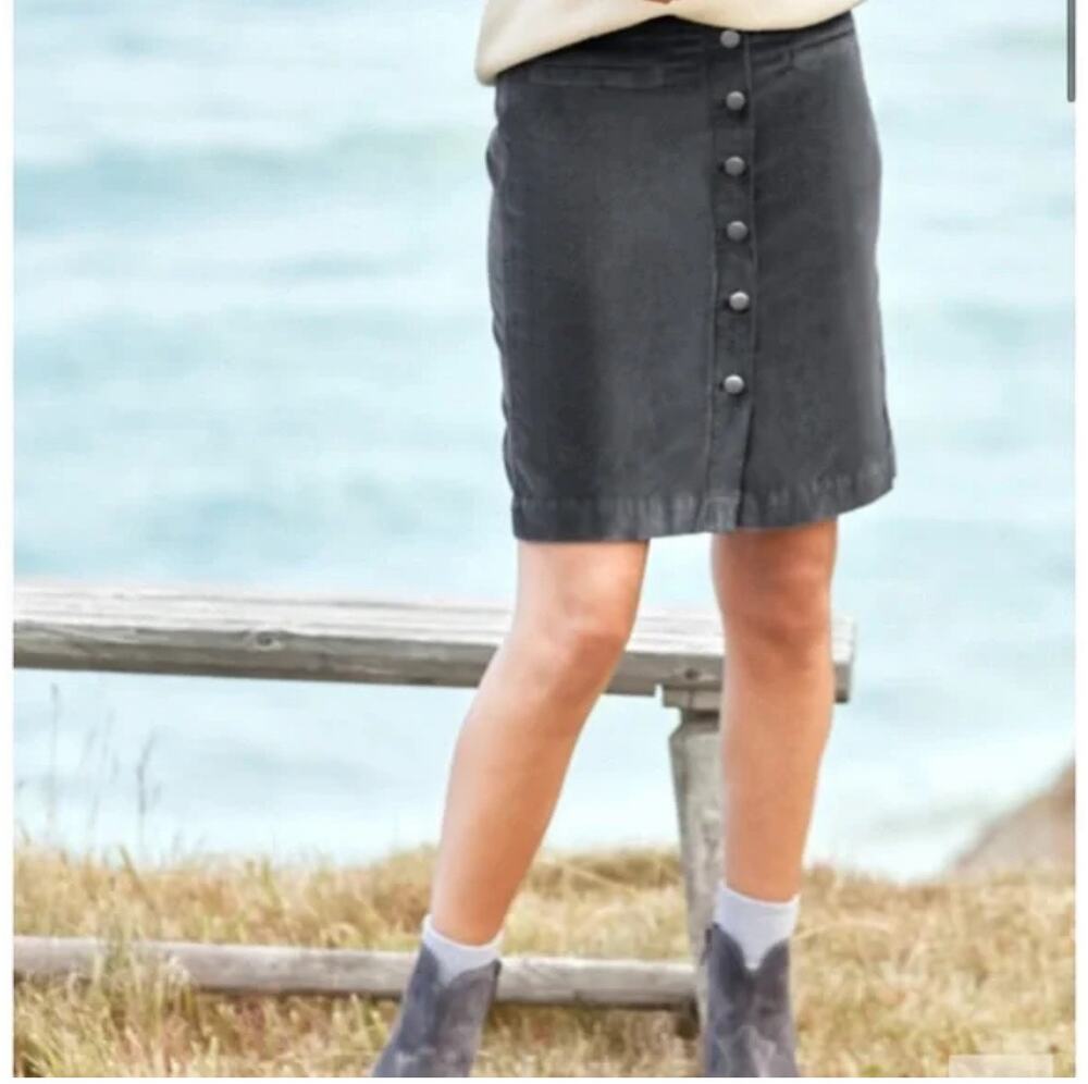 Garnet Hill Women's Gray Velvet Pencil Skirt‎ Size 6 Soft Luxe Velvet Revival